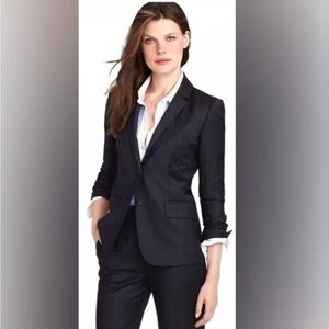 J. Crew 1035 2 Button Blue Jacket Super 120s Wool